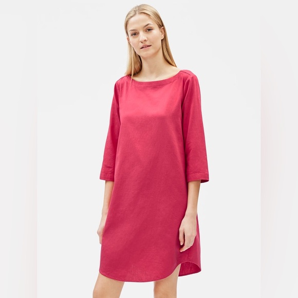 Eileen Fisher Dresses & Skirts - Plus Size XL Eileen Fisher Organic Cotton Twill 3/4 Sleeve Dress